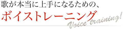 歌が本当に上手になるための、ボイストレーニング